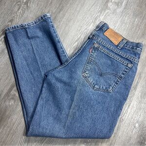 Vintage 90s Levi 505 Loose Fit Blue Denim Jeans Size 34x28
